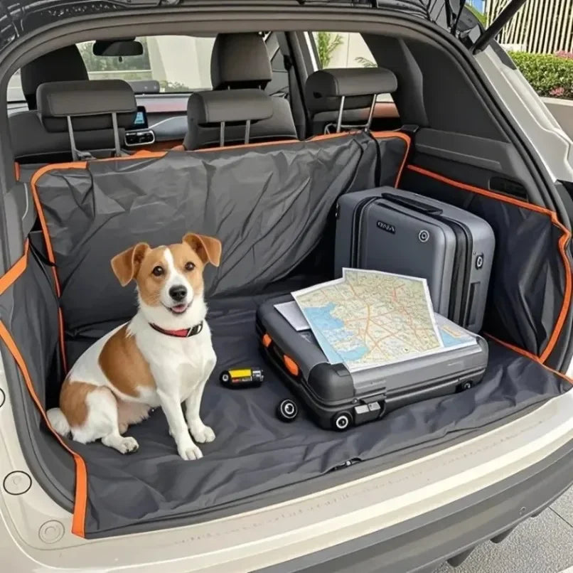 Heavy‑Duty Waterproof Dog Car Seat Cover, Nonslip Pet Hammock W/ Side Flaps, Trunk Liner SUV Truck Scratch‑Resistant Protector