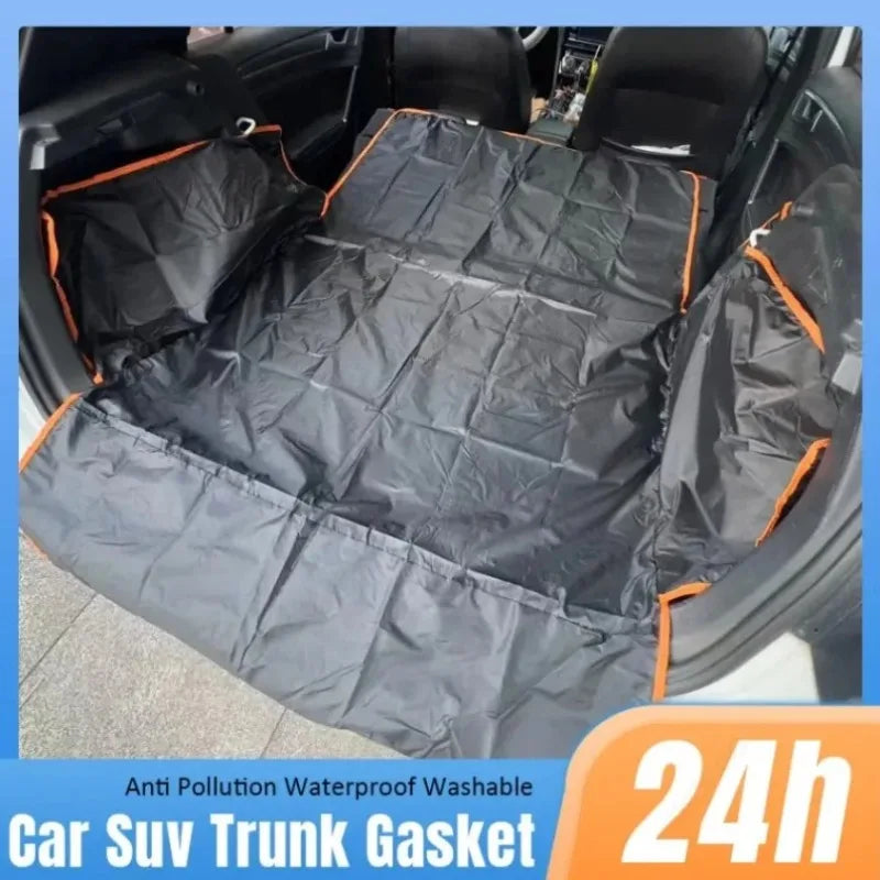 Heavy‑Duty Waterproof Dog Car Seat Cover, Nonslip Pet Hammock W/ Side Flaps, Trunk Liner SUV Truck Scratch‑Resistant Protector