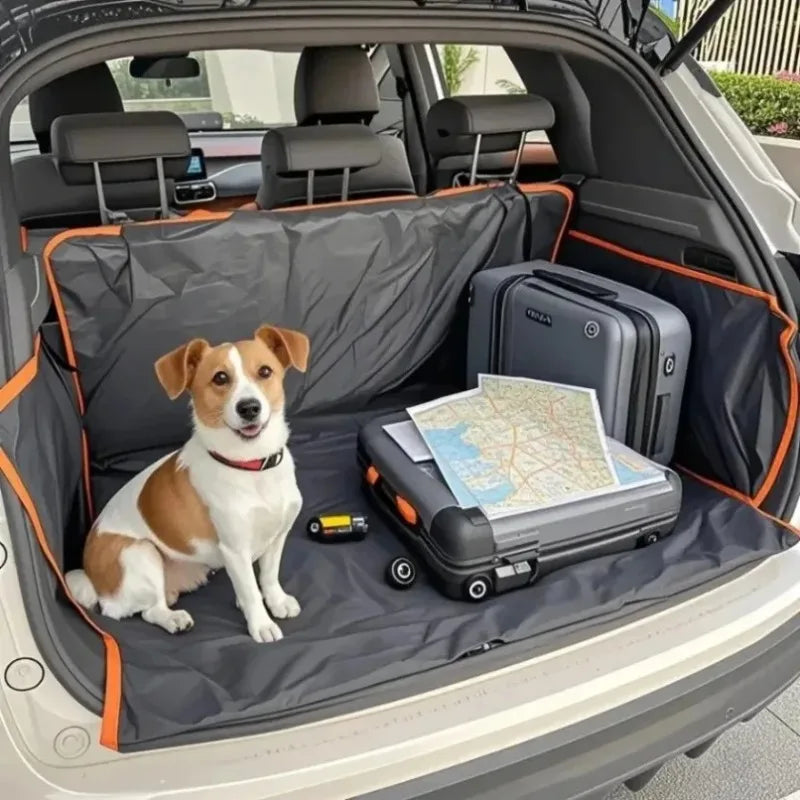 Heavy‑Duty Waterproof Dog Car Seat Cover, Nonslip Pet Hammock W/ Side Flaps, Trunk Liner SUV Truck Scratch‑Resistant Protector
